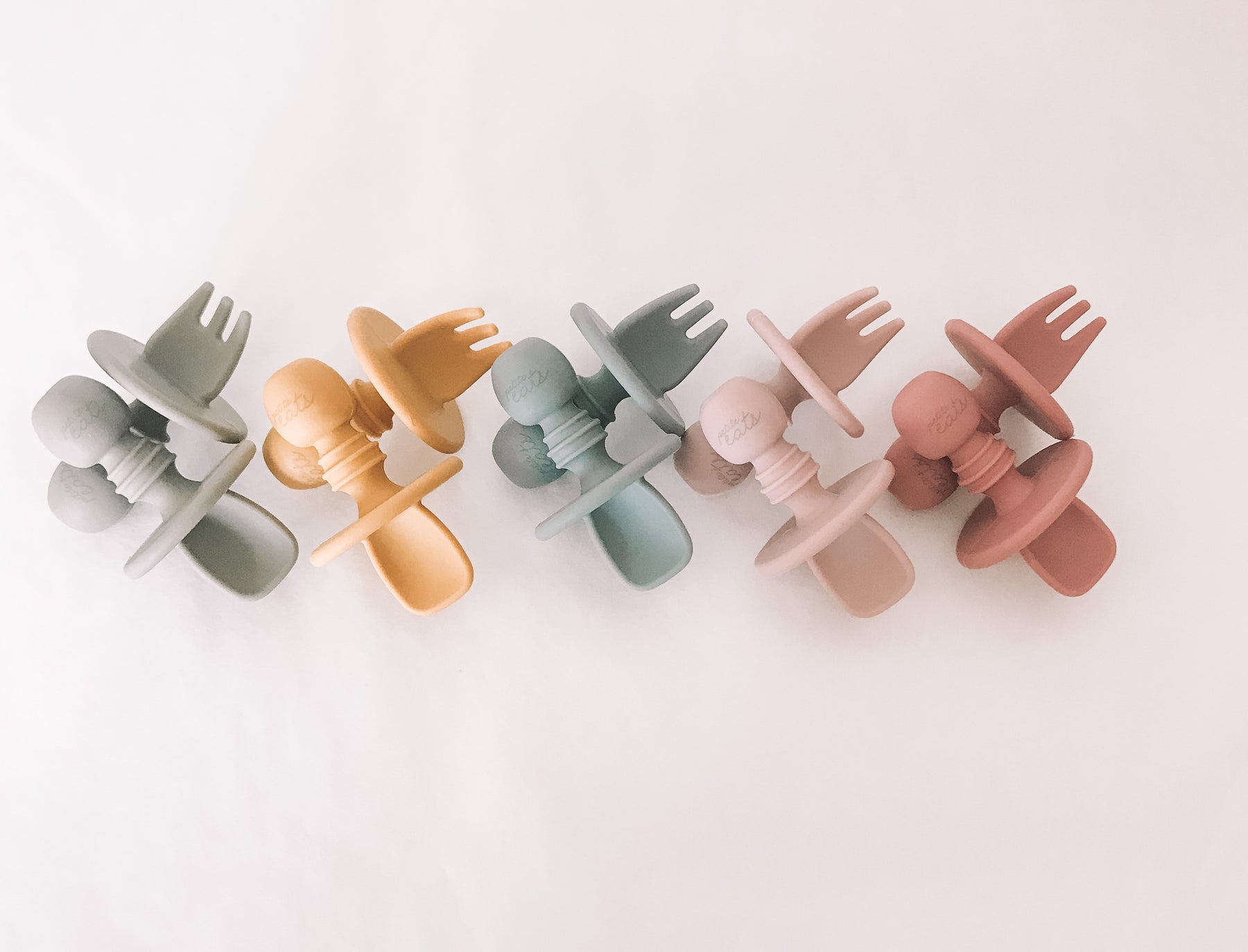 Cubiertos de silicona para bebés