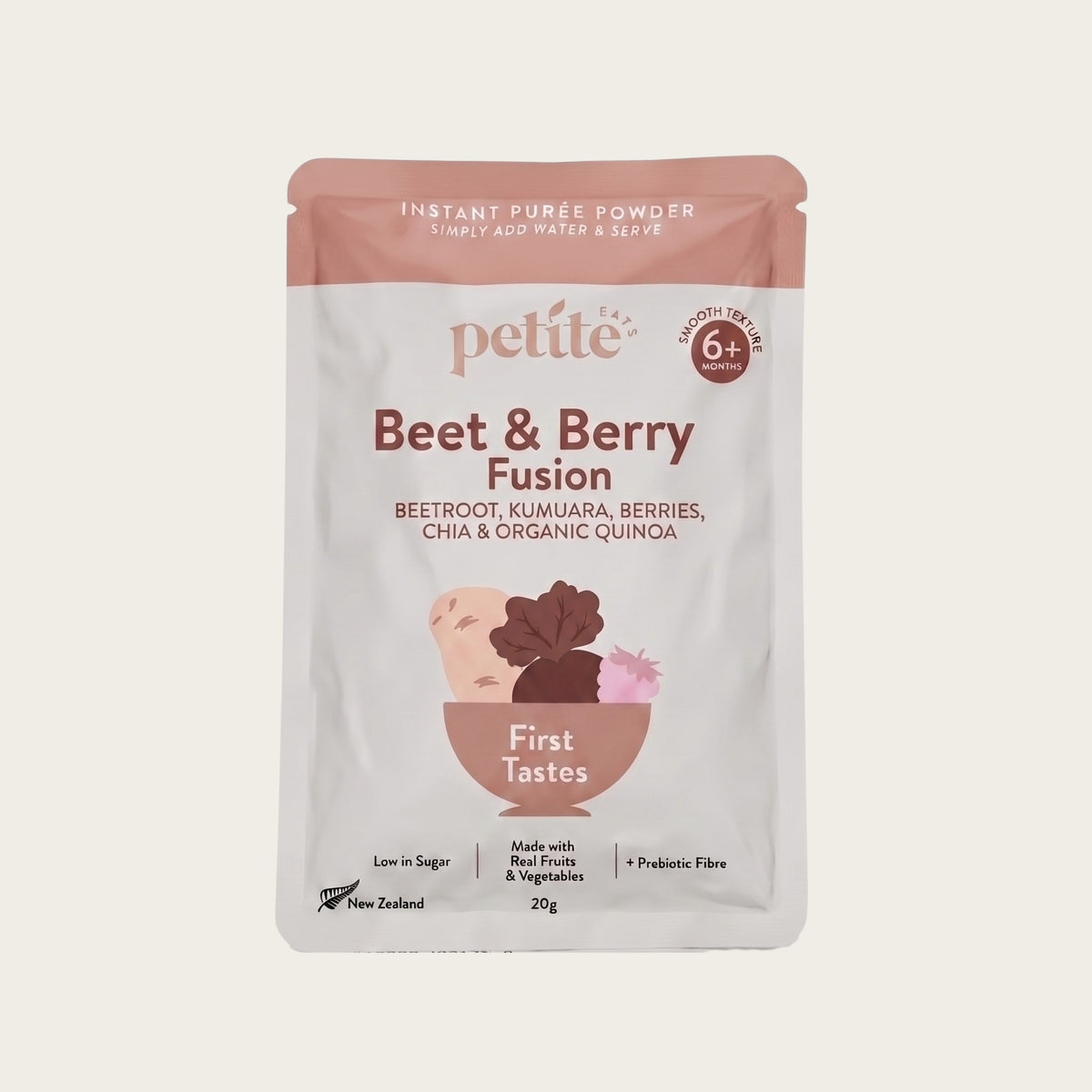 Puré instantáneo en polvo de remolacha y bayas 20 g