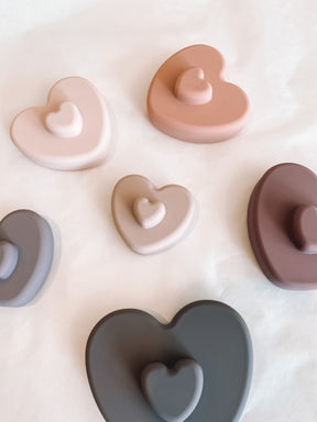 Silicone Heart Baby Stacking Toys